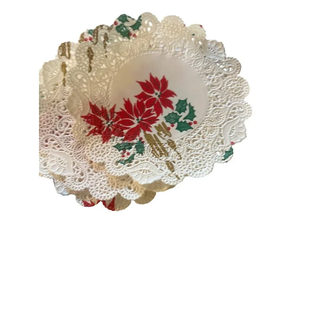 Vintage Lot of Paper Napkins Doilies Coasters Floral Wedding Christmas Estate